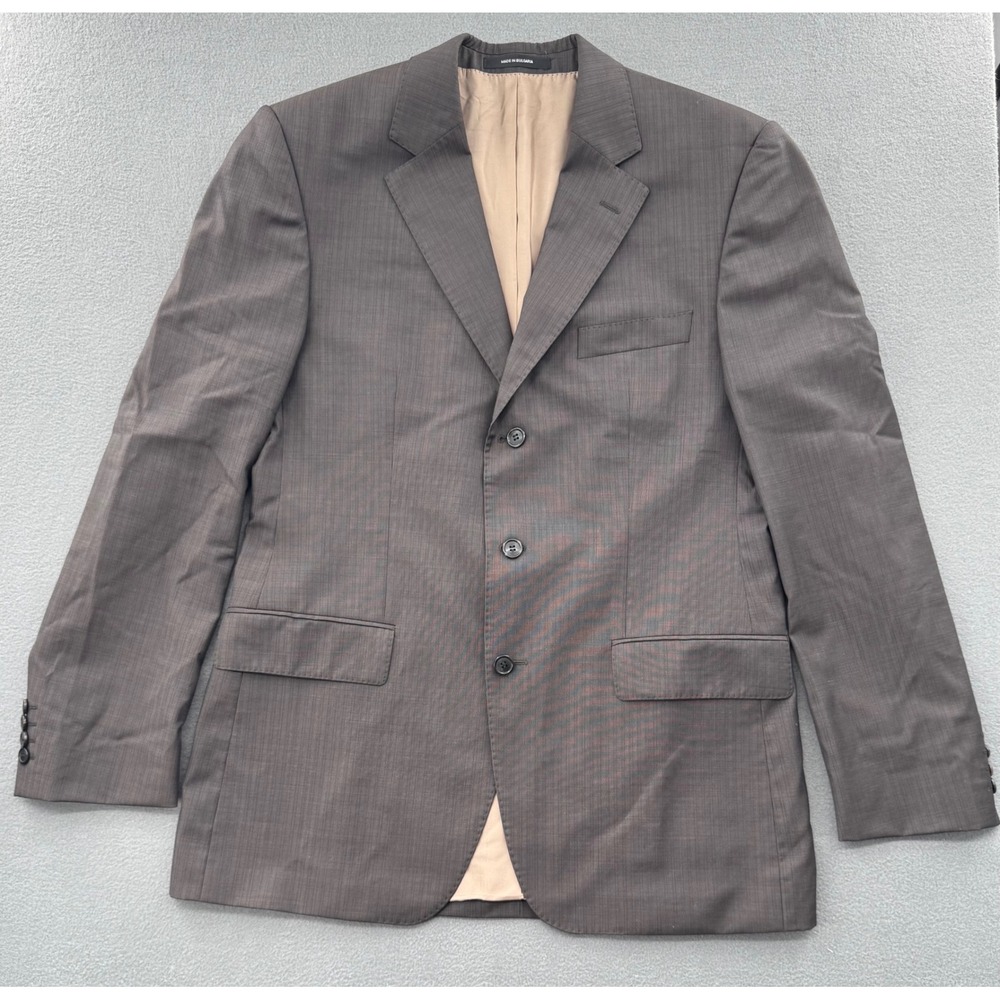 Hugo Boss Suit Mens 40R Brown‎ Guabello Super 130s Wool Flynn Vegas Formal Wear.